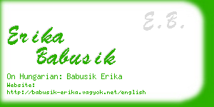 erika babusik business card